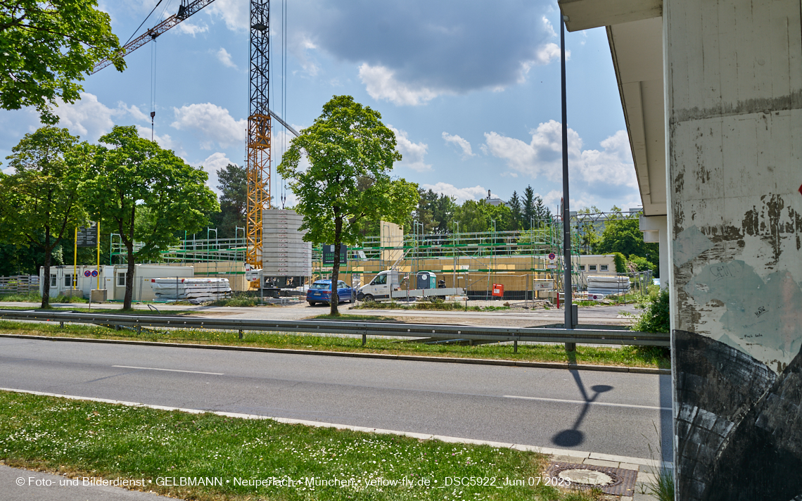 07.06.2023 - aktuelle Fotos von der »Baustelle zum Hort für Kinder« in Neuperlach in München